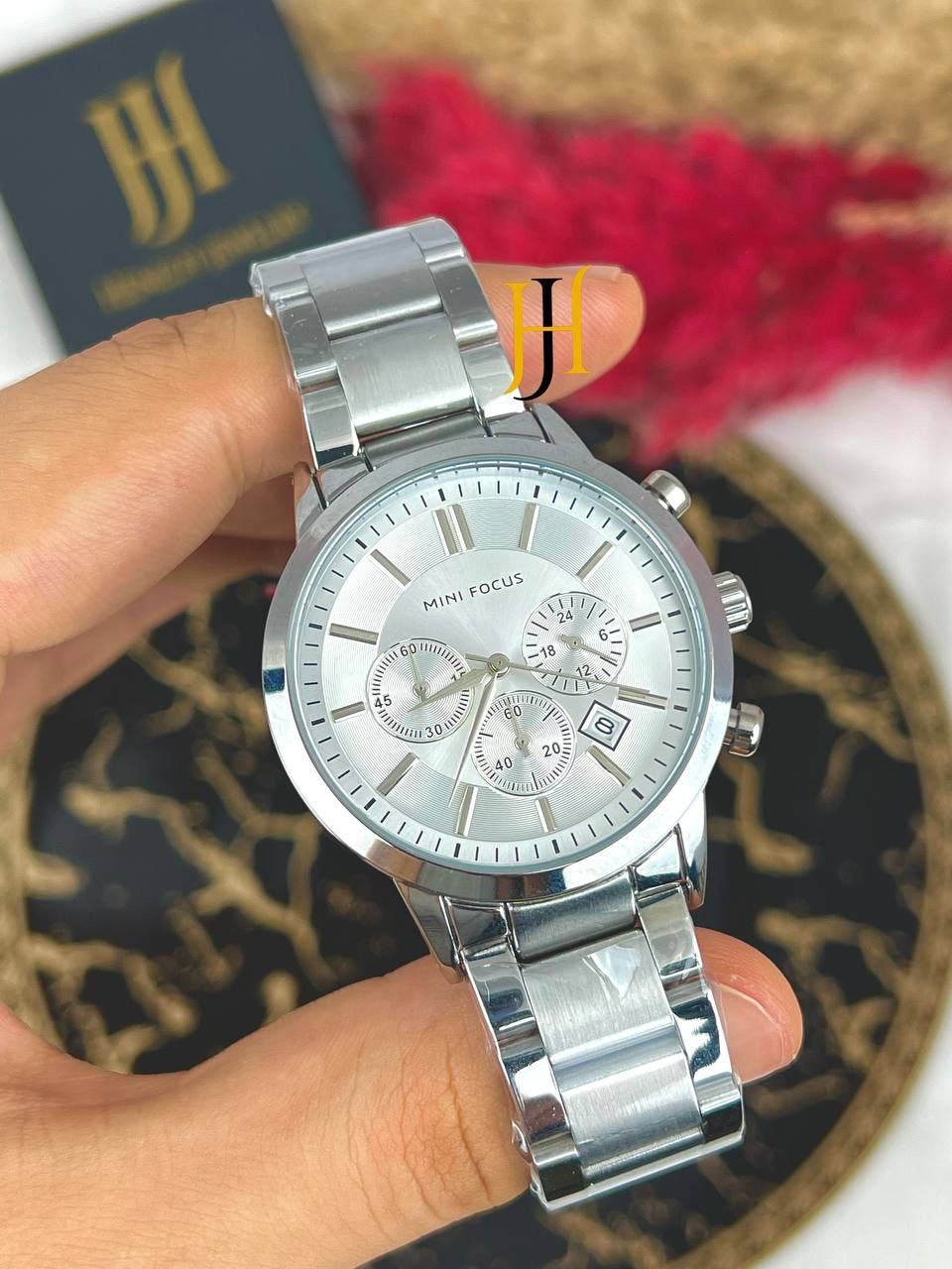 ساعه ميني فوكس 3 عدادات مينا ابيض